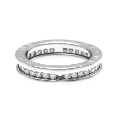 Bulgari // 18k White Gold B.zero1 Ring With Diamond // Ring Size: 5.5 // Store Display