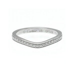 Cartier // Platinum Ballerina Half Diamond Ring // Ring Size: 4.75 // Store Display