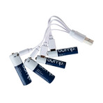 USB Rechargeable Battery 2AA/2AAA Combo Pack