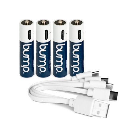 USB Rechargeable Battery AAA // 4 Pack