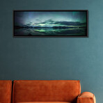Aurora Borealis Panorama, Iceland by Matteo Colombo (12"H x 36"W x 1.5"D)