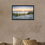 Beautiful Sunset At The Beach by Jan Becke (18"H x 26"W x 1.5"D)