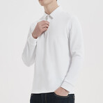 Polo Collared Shirt // White (M)