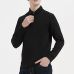 Polo Collared Shirt // Black (2XL)