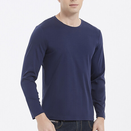 Crewneck T-Shirt // Dark Blue (XS)