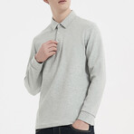 Polo Collared Shirt // Gray (L)