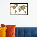 Gilded Map by All That Glitters (18"H x 26"W x 1.5"D)
