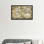 Antique World Map by Russell Brennan (18"H x 26"W x 1.5"D)
