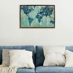 Map Of The World by Silvia Vassileva (18"H x 26"W x 1.5"D)