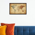 Map of The World III by Michael Tompsett (18"H x 26"W x 1.5"D)