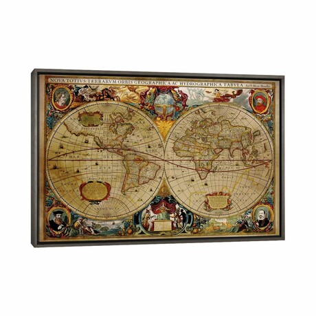 Victorian Geographica by Unknown Artist (18"H x 26"W x 1.5"D)