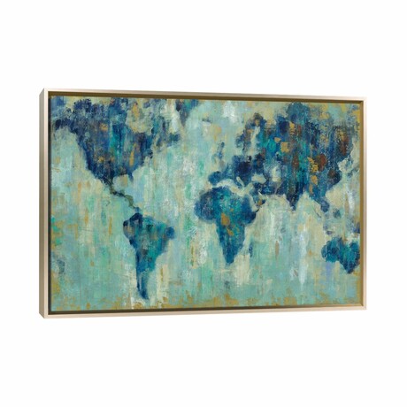 Map Of The World by Silvia Vassileva (18"H x 26"W x 1.5"D)