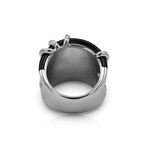 18K White Gold Diamond + Onyx Ring // Ring Size: 7 // Pre-Owned