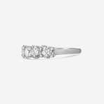 14K White Gold Round Lab-Grown Diamond 7 Stone Ring // Ring Size: 7 // New