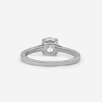 14K White Gold Round Cut Solitaire Lab-Grown Diamond Ring // Ring Size: 6 // New