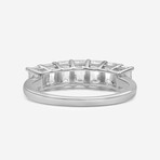 14K White Gold Emerald Cut Lab-Grown Diamond 7 Stone Ring // Ring Size: 7 // New