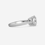 14K White Gold Round Solitaire Lab-Grown Diamond Ring // Ring Size: 7 // New