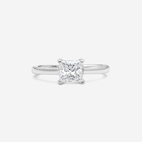 14K White Gold Princess-Cut Lab-Grown Diamond Ring // Ring Size: 5 // New