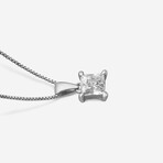 14K White Gold Princess Lab-Grown Diamond Pendant // Pendant Only // New