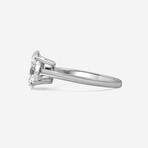 14K White Gold Solitaire Oval-Cut Lab-Grown Diamond Ring // Ring Size: 9 // New
