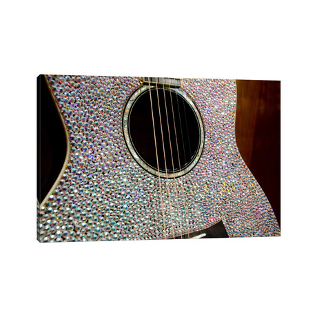 Taylor Swift's Bejeweled Guitar In Zoom, Country Music Hall Of Fame, Nashville, Tennessee, USA by Cindy Miller Hopkins (18"H x 26"W x 1.5"D)