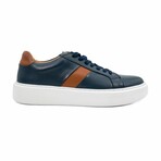 Men's Fazer Sneakers // Navy Blue + Orange + White (Euro: 40)