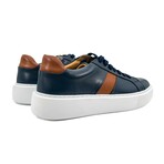 Men's Fazer Sneakers // Navy Blue + Orange + White (Euro: 45)