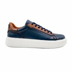 Men's Burgman Sneakers // Navy Blue + Orange + White (Euro: 45)