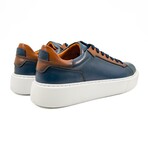 Men's Burgman Sneakers // Navy Blue + Orange + White (Euro: 44)