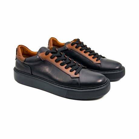 Men's Burgman Sneakers // Black + Orange (Euro: 40)
