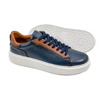 Men's Burgman Sneakers // Navy Blue + Orange + White (Euro: 42)