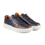 Men's Tiger Sneakers // Navy Blue + Brown + White (Euro: 42)