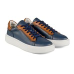 Men's Burgman Sneakers // Navy Blue + Orange + White (Euro: 41)