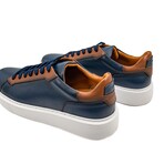 Men's Burgman Sneakers // Navy Blue + Orange + White (Euro: 44)