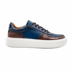 Men's Tiger Sneakers // Navy Blue + Brown + White (Euro: 44)