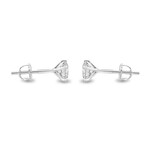 14K White Gold Lab-Grown Diamond Classic Stud Earrings II // New