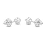 14K White Gold Lab-Grown Diamond Classic Stud Earrings I // New