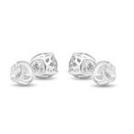 14K White Gold Lab-Grown Diamond Classic Stud Earrings III // New