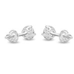 14K White Gold Lab-Grown Diamond Classic Stud Earrings IV // New