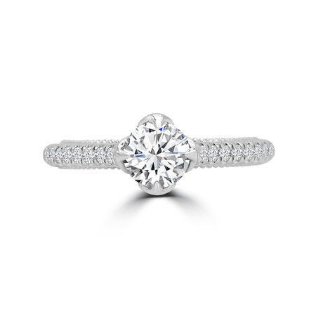 14K White Gold Lab-Grown Diamond Engagment Ring // Ring Size: 6 // New