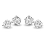 14K White Gold Lab-Grown Diamond Classic Stud Earrings II // New