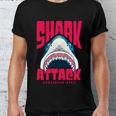 Shark Attac T-Shirt // Black (S)