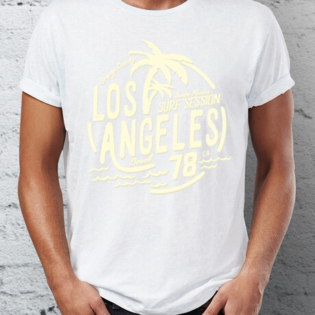 Los Angeles Surf T-Shirt // White (S)