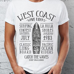 West Cost Surf T-Shirt // White (L)