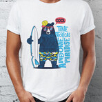 Sufing Bear T-Shirt // White (XL)