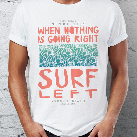 Surf Left T-Shirt // White (S)