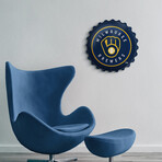 Milwaukee Brewers: Bottle Cap Wall Sign