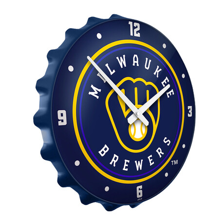 Milwaukee Brewers: Bottle Cap Wall Clock
