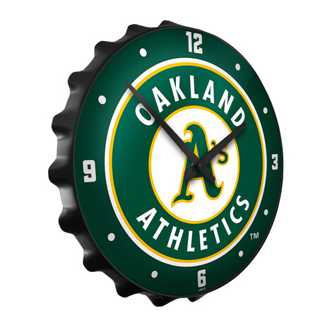Oakland Athletics: Bottle Cap Wall Clock