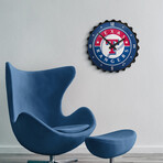 Texas Rangers: Bottle Cap Wall Clock
